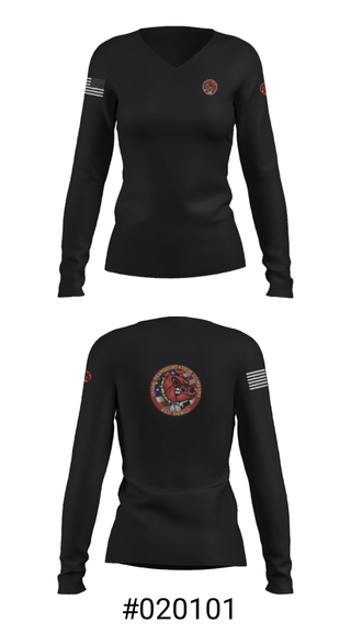 Women's Long Sleeve Vneck Shirt, , National Guard, Teamtime, Team time, sublimation, custom sports apparel, team uniforms, spirit wear, spiritwear, sports uniforms, custom shirts, team store, custom team store, fundraiser sports, apparel fundraiser