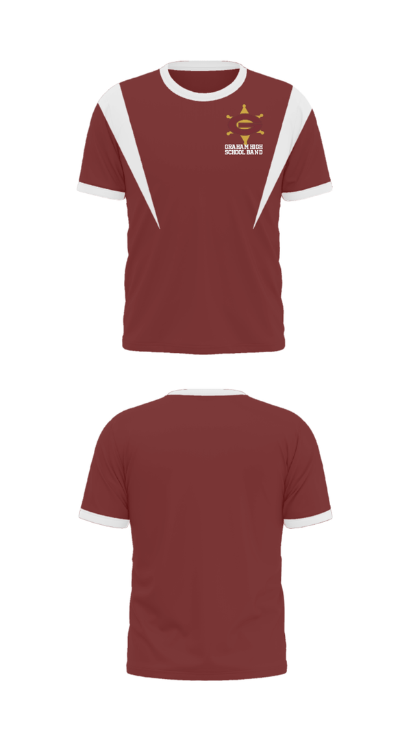 Short Sleeve Performance Shirt, Graham High School Band, Spirit Store, Teamtime, Team time, sublimation, custom sports apparel, team uniforms, spirit wear, spiritwear, sports uniforms, custom shirts, team store, custom team store, fundraiser sports, apparel fundraiser