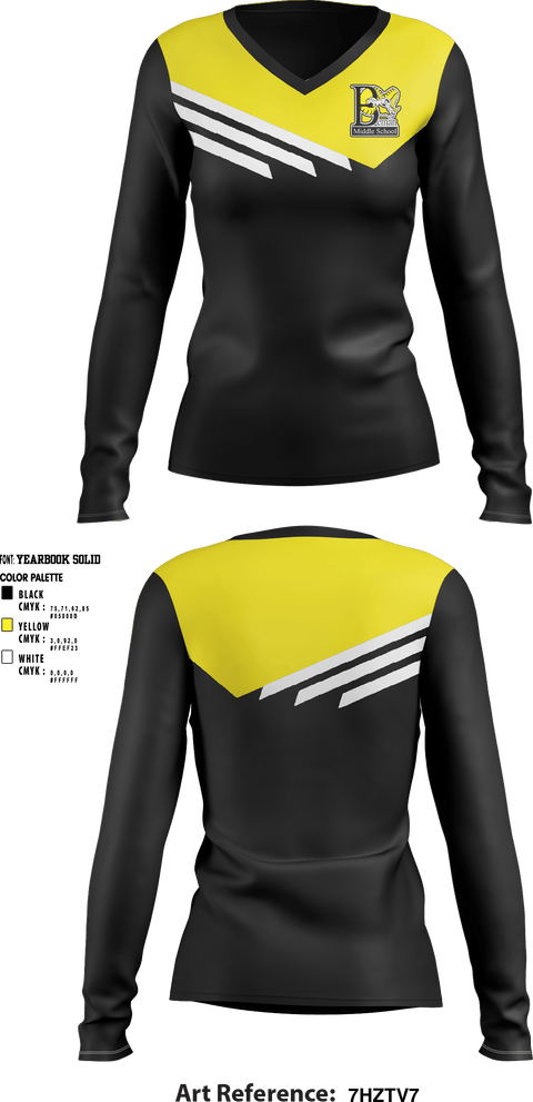 Women's Long Sleeve Vneck Shirt, Beman Middle School, Spirit Store, Teamtime, Team time, sublimation, custom sports apparel, team uniforms, spirit wear, spiritwear, sports uniforms, custom shirts, team store, custom team store, fundraiser sports, apparel fundraiser