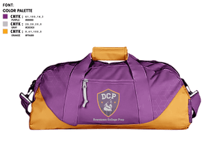 Duffle Bag, Downtown College Prep - Alum Rock Middle School, Spirit Store, Teamtime, Team time, sublimation, custom sports apparel, team uniforms, spirit wear, spiritwear, sports uniforms, custom shirts, team store, custom team store, fundraiser sports, apparel fundraiser