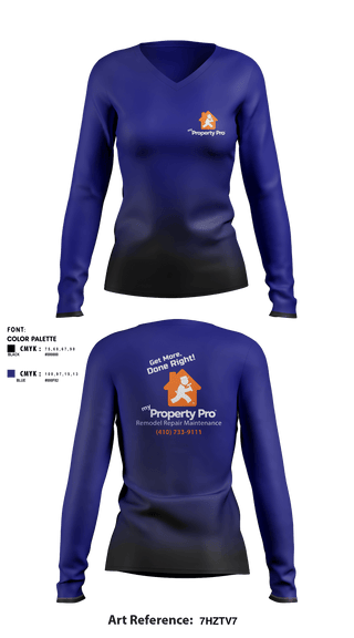 Women's Long Sleeve Vneck Shirt, My Property ProMy Property Pro, , Teamtime, Team time, sublimation, custom sports apparel, team uniforms, spirit wear, spiritwear, sports uniforms, custom shirts, team store, custom team store, fundraiser sports, apparel fundraiser
