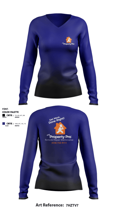 My Property ProMy Property Pro 84247431 Women's Long Sleeve V-neck Shirt - 1