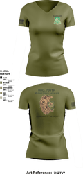 709th MP BN HHD 13627069 Women's Short Sleeve V-neck Shirt - 2