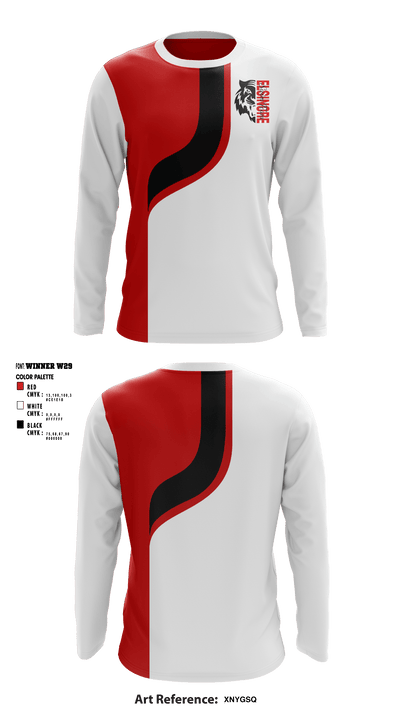 Elsinore High School Swimming 14870064 Long Sleeve Performance Shirt - 1