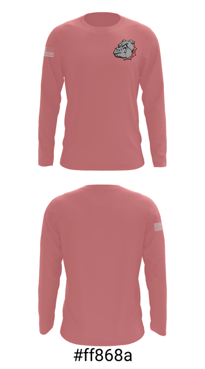Strathmore Bulldogs 30556555 Long Sleeve Performance Shirt - 18