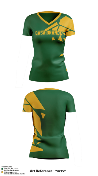 Women's Short Sleeve Vneck Shirt, Casa Grande Middle School, Spirit Store, Teamtime, Team time, sublimation, custom sports apparel, team uniforms, spirit wear, spiritwear, sports uniforms, custom shirts, team store, custom team store, fundraiser sports, apparel fundraiser
