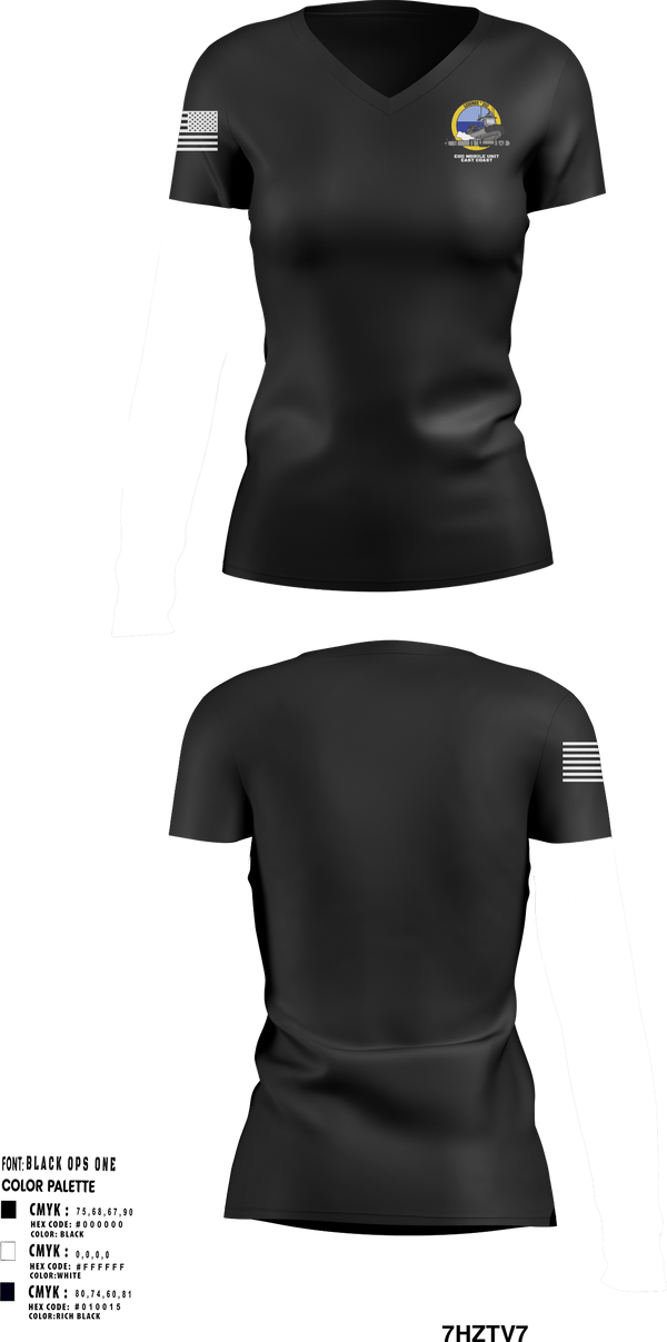 Women's Short Sleeve Vneck Shirt, EOD MOBILE UNIT EAST COAST, Navy, Teamtime, Team time, sublimation, custom sports apparel, team uniforms, spirit wear, spiritwear, sports uniforms, custom shirts, team store, custom team store, fundraiser sports, apparel fundraiser