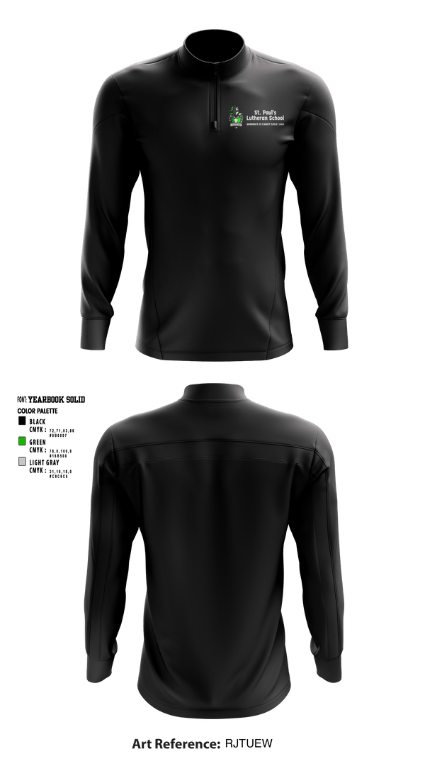 Quarter Zip Jacket, St Pauls Evangelical Lutheran School, Spirit Store, Teamtime, Team time, sublimation, custom sports apparel, team uniforms, spirit wear, spiritwear, sports uniforms, custom shirts, team store, custom team store, fundraiser sports, apparel fundraiser