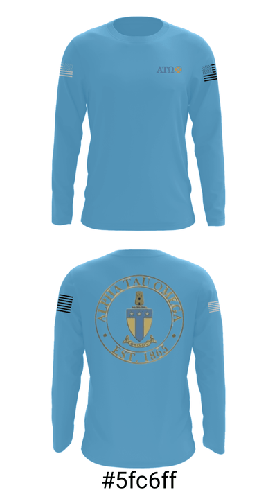 Alpha tau omega 13978361 Long Sleeve Performance Shirt - 3