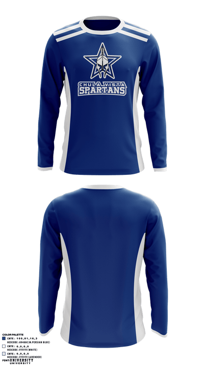 Chula Vista Spartans 94967209 Long Sleeve Performance Shirt - 1
