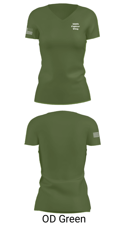 104th Fighter Wing 33735778 Women's Short Sleeve V-neck Shirt - 22