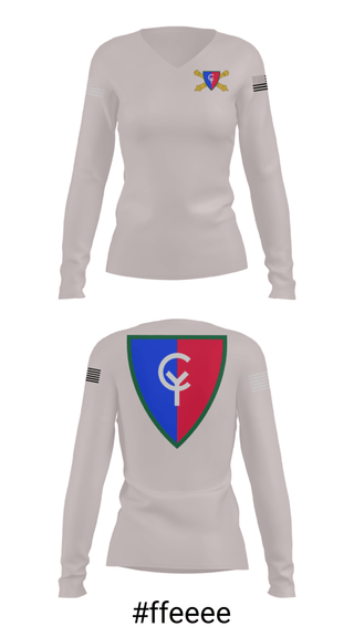 Women's Long Sleeve Vneck Shirt, , National Guard, Teamtime, Team time, sublimation, custom sports apparel, team uniforms, spirit wear, spiritwear, sports uniforms, custom shirts, team store, custom team store, fundraiser sports, apparel fundraiser