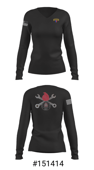 Women's Long Sleeve Vneck Shirt, , National Guard, Teamtime, Team time, sublimation, custom sports apparel, team uniforms, spirit wear, spiritwear, sports uniforms, custom shirts, team store, custom team store, fundraiser sports, apparel fundraiser