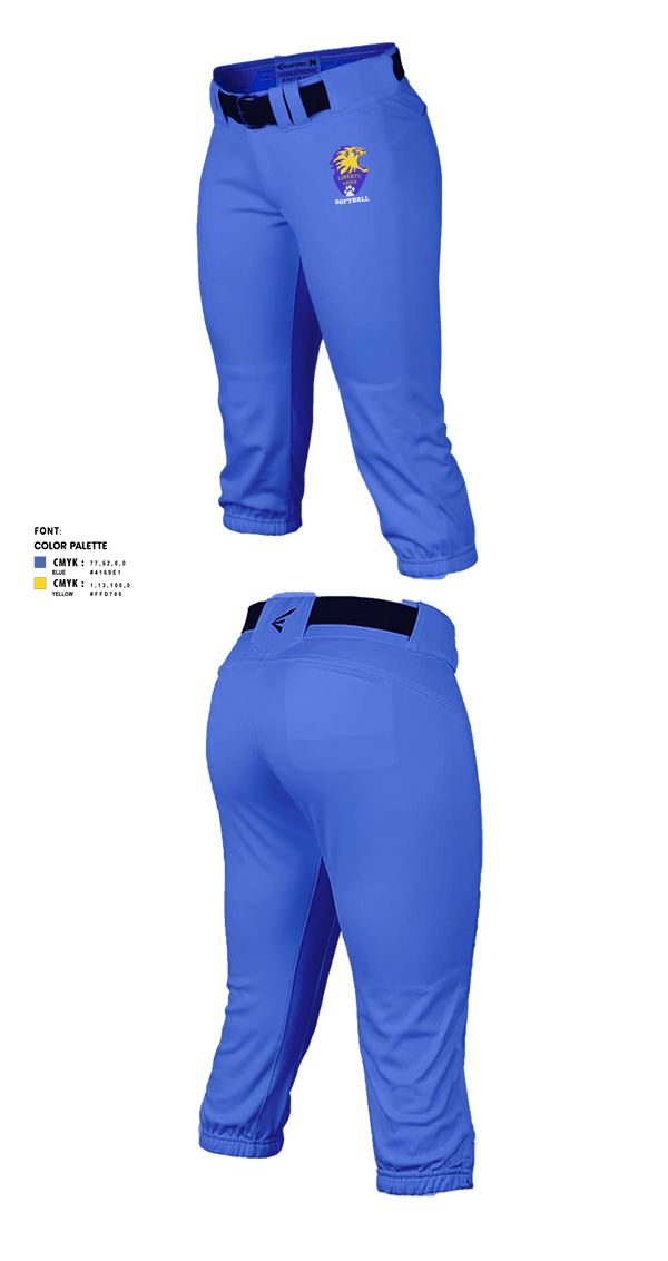Softball Pants, Liberty High School Softball, Softball, Teamtime, Team time, sublimation, custom sports apparel, team uniforms, spirit wear, spiritwear, sports uniforms, custom shirts, team store, custom team store, fundraiser sports, apparel fundraiser