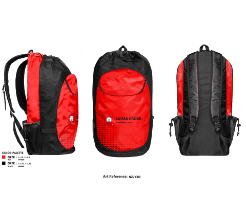 Gear Bag, Sugar Grove Elementary School, Spirit Store, Teamtime, Team time, sublimation, custom sports apparel, team uniforms, spirit wear, spiritwear, sports uniforms, custom shirts, team store, custom team store, fundraiser sports, apparel fundraiser