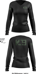 Steel Valley Kennels 65544529 Women's Long Sleeve V-neck Shirt - 5