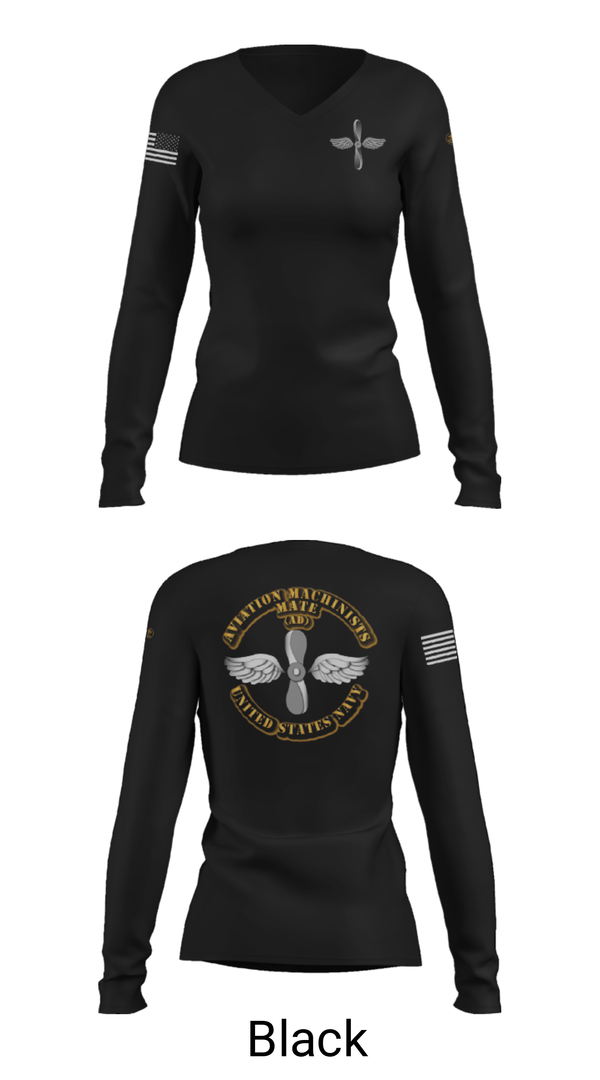 Women's Long Sleeve Vneck Shirt, , Navy, Teamtime, Team time, sublimation, custom sports apparel, team uniforms, spirit wear, spiritwear, sports uniforms, custom shirts, team store, custom team store, fundraiser sports, apparel fundraiser
