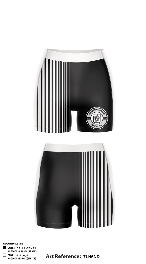 Women's Compression Shorts, Uvalde High School Wrestling Team, Wrestling, Teamtime, Team time, sublimation, custom sports apparel, team uniforms, spirit wear, spiritwear, sports uniforms, custom shirts, team store, custom team store, fundraiser sports, apparel fundraiser