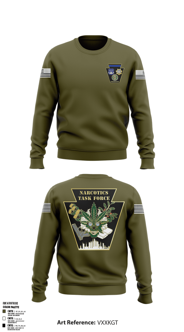 Crew Neck Sweatshirt, Narcotics, Police, Teamtime, Team time, sublimation, custom sports apparel, team uniforms, spirit wear, spiritwear, sports uniforms, custom shirts, team store, custom team store, fundraiser sports, apparel fundraiser