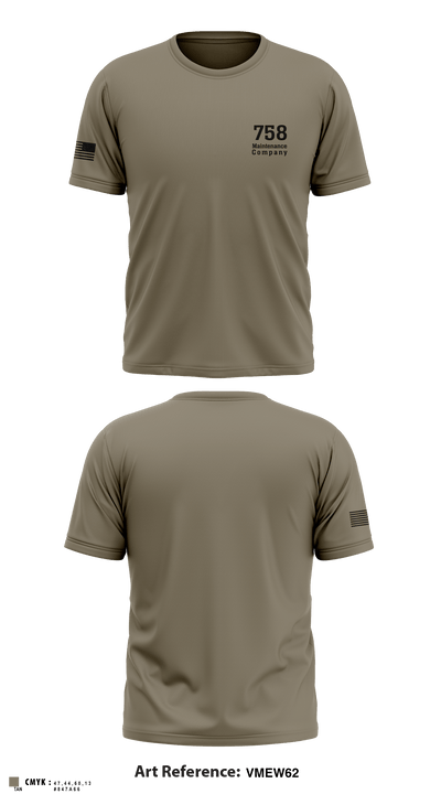 758 Maintenance Company 91788378 Short Sleeve Performance Shirt - 2