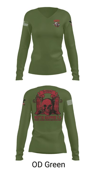 927 Sapper Company 70856358 Women's Long Sleeve V-neck Shirt - 40