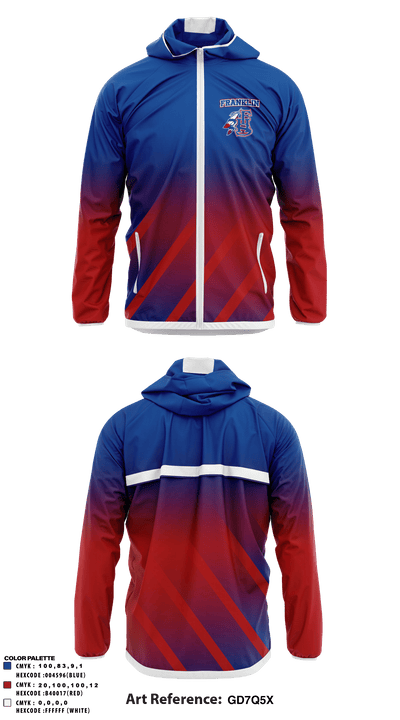 Franklin High School Soccer 47945692 Windbreaker - 1