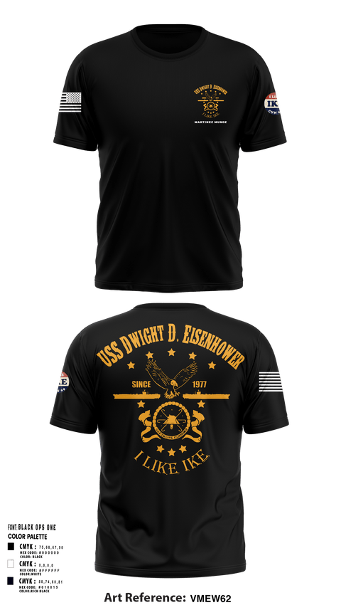 Short Sleeve Performance Shirt, USS Dwight Eisenhower CVN 69, Navy, Teamtime, Team time, sublimation, custom sports apparel, team uniforms, spirit wear, spiritwear, sports uniforms, custom shirts, team store, custom team store, fundraiser sports, apparel fundraiser