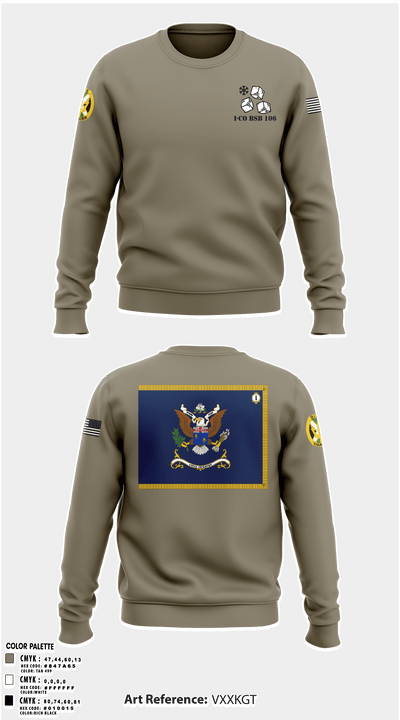 1-155th Dixie Thunder 83572891 Crew Neck Sweatshirt - 13