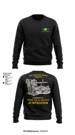 Crew Neck Sweatshirt, 21ST MILITARY POLICE COMPANY (AIRBORNE), Army, Teamtime, Team time, sublimation, custom sports apparel, team uniforms, spirit wear, spiritwear, sports uniforms, custom shirts, team store, custom team store, fundraiser sports, apparel fundraiser