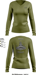 CHROMITE 96964112 Women's Long Sleeve V-neck Shirt - 5