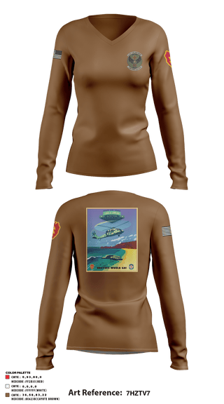 Women's Long Sleeve Vneck Shirt, , Army, Teamtime, Team time, sublimation, custom sports apparel, team uniforms, spirit wear, spiritwear, sports uniforms, custom shirts, team store, custom team store, fundraiser sports, apparel fundraiser