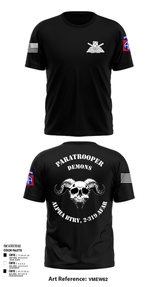 Short Sleeve Performance Shirt, ALPHA BTRY, 2-319th AFAR, Army, Teamtime, Team time, sublimation, custom sports apparel, team uniforms, spirit wear, spiritwear, sports uniforms, custom shirts, team store, custom team store, fundraiser sports, apparel fundraiser