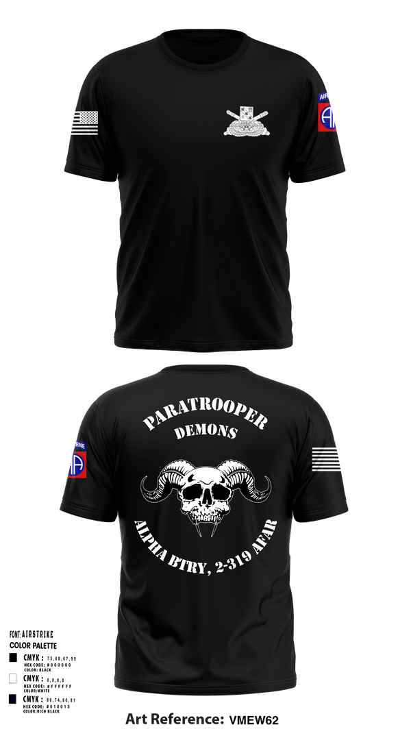 Short Sleeve Performance Shirt, ALPHA BTRY, 2-319th AFAR, Army, Teamtime, Team time, sublimation, custom sports apparel, team uniforms, spirit wear, spiritwear, sports uniforms, custom shirts, team store, custom team store, fundraiser sports, apparel fundraiser