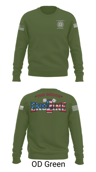 Fayetteville Fire Department Station 2 7594023 Crew Neck Sweatshirt - 10
