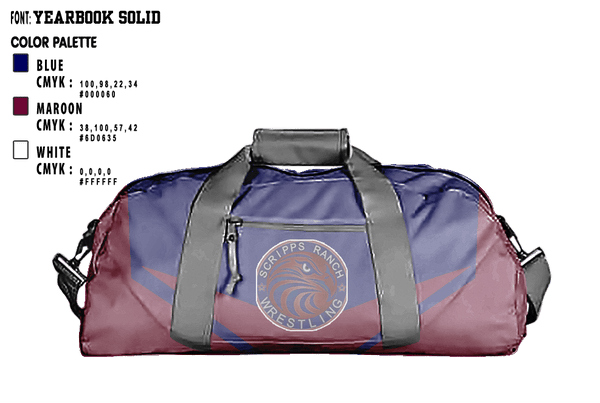 Duffle Bag, Scripps Ranch High School Wrestling, Wrestling, Teamtime, Team time, sublimation, custom sports apparel, team uniforms, spirit wear, spiritwear, sports uniforms, custom shirts, team store, custom team store, fundraiser sports, apparel fundraiser