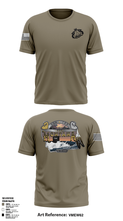 Uss Montana 88557361 Short Sleeve Performance Shirt - 1