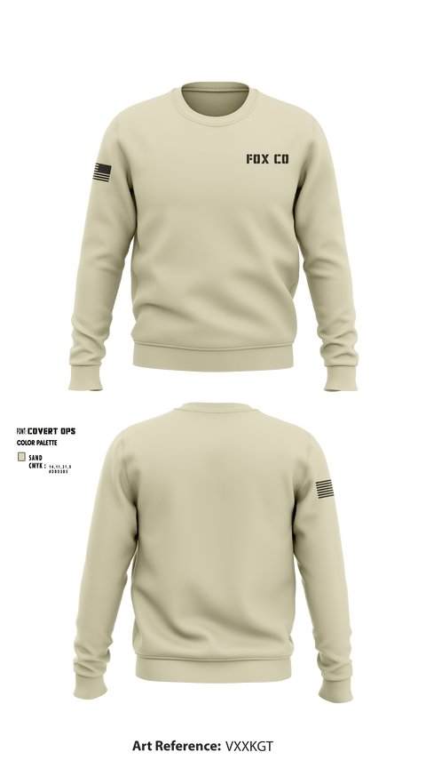 Crew Neck Sweatshirt, FOX CO, Marines, Teamtime, Team time, sublimation, custom sports apparel, team uniforms, spirit wear, spiritwear, sports uniforms, custom shirts, team store, custom team store, fundraiser sports, apparel fundraiser