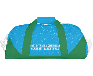 Duffle Bag, North Tampa Christian Academy Basketball, Men's Basketball, Teamtime, Team time, sublimation, custom sports apparel, team uniforms, spirit wear, spiritwear, sports uniforms, custom shirts, team store, custom team store, fundraiser sports, apparel fundraiser