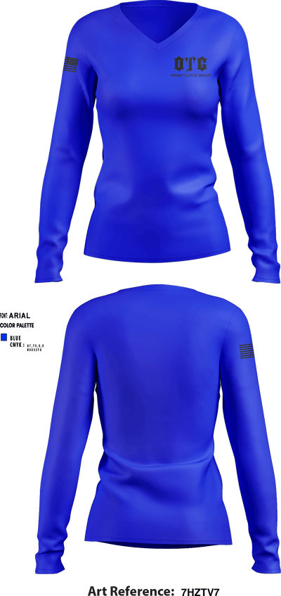 Origin Tactics Group 65516774 Women's Long Sleeve V-neck Shirt - 1