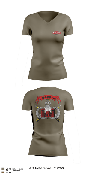 Women's Short Sleeve Vneck Shirt, , Army, Teamtime, Team time, sublimation, custom sports apparel, team uniforms, spirit wear, spiritwear, sports uniforms, custom shirts, team store, custom team store, fundraiser sports, apparel fundraiser