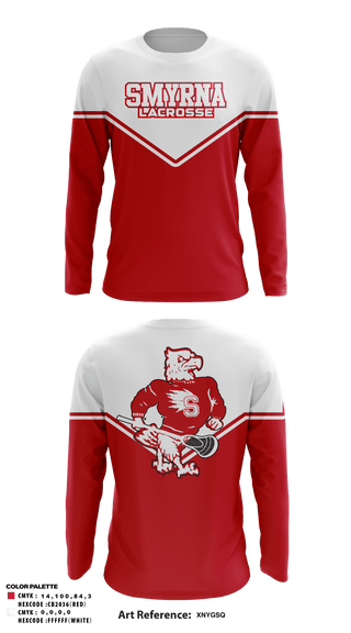 Long Sleeve Performance Shirt, Smyrna Lacrosse, Men's Lacrosse, Teamtime, Team time, sublimation, custom sports apparel, team uniforms, spirit wear, spiritwear, sports uniforms, custom shirts, team store, custom team store, fundraiser sports, apparel fundraiser