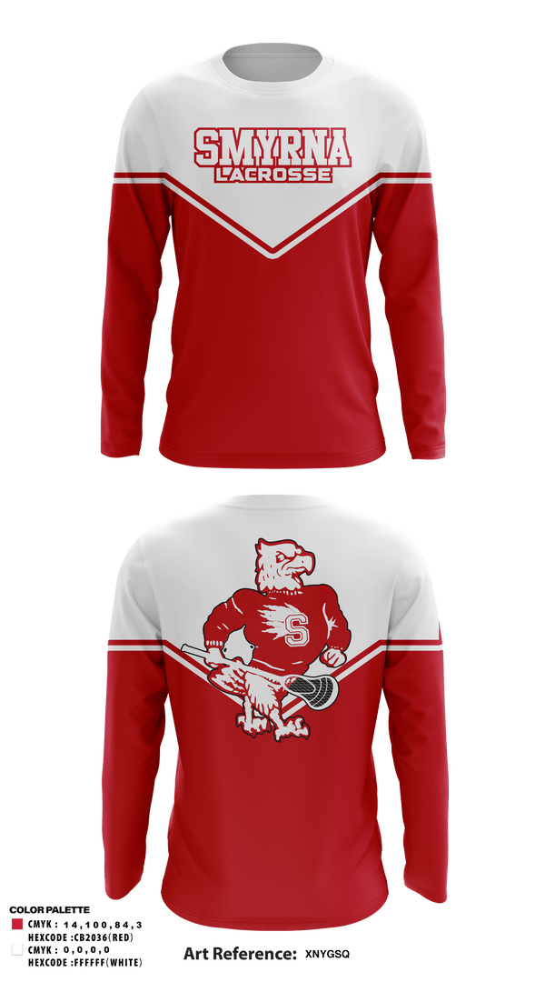 Long Sleeve Performance Shirt, Smyrna Lacrosse, Men's Lacrosse, Teamtime, Team time, sublimation, custom sports apparel, team uniforms, spirit wear, spiritwear, sports uniforms, custom shirts, team store, custom team store, fundraiser sports, apparel fundraiser