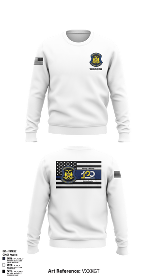 Crew Neck Sweatshirt, MSHP Class 120, Police, Teamtime, Team time, sublimation, custom sports apparel, team uniforms, spirit wear, spiritwear, sports uniforms, custom shirts, team store, custom team store, fundraiser sports, apparel fundraiser