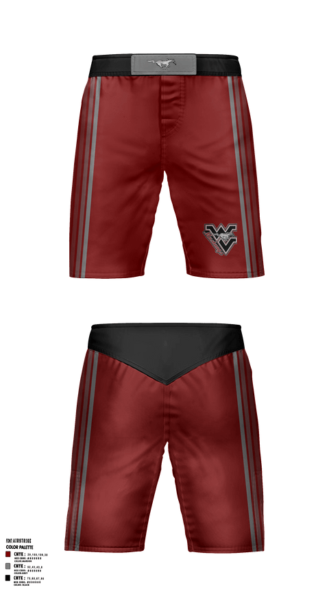 Fight Shorts, West Valley High School Wrestling, Wrestling, Teamtime, Team time, sublimation, custom sports apparel, team uniforms, spirit wear, spiritwear, sports uniforms, custom shirts, team store, custom team store, fundraiser sports, apparel fundraiser
