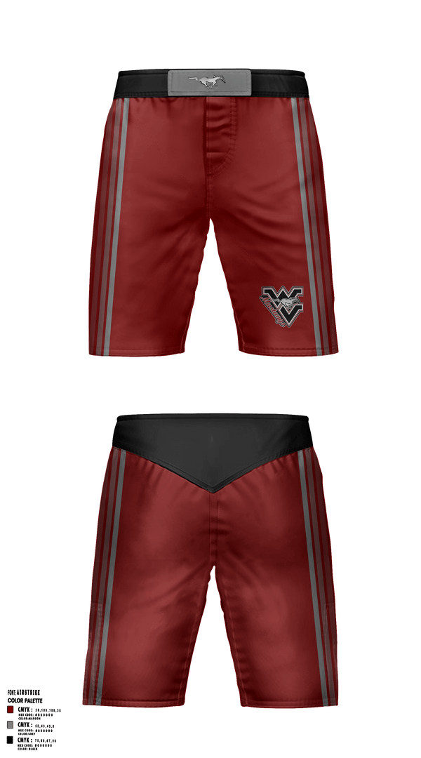 Fight Shorts, West Valley High School Wrestling, Wrestling, Teamtime, Team time, sublimation, custom sports apparel, team uniforms, spirit wear, spiritwear, sports uniforms, custom shirts, team store, custom team store, fundraiser sports, apparel fundraiser