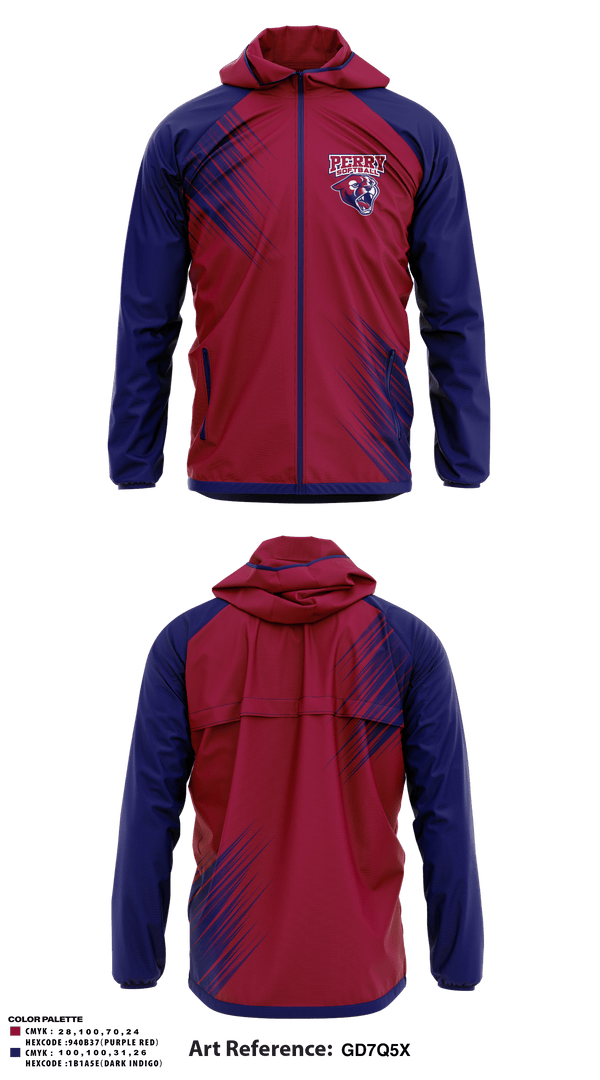 Windbreaker, Perry High School Softball, Softball, Teamtime, Team time, sublimation, custom sports apparel, team uniforms, spirit wear, spiritwear, sports uniforms, custom shirts, team store, custom team store, fundraiser sports, apparel fundraiser