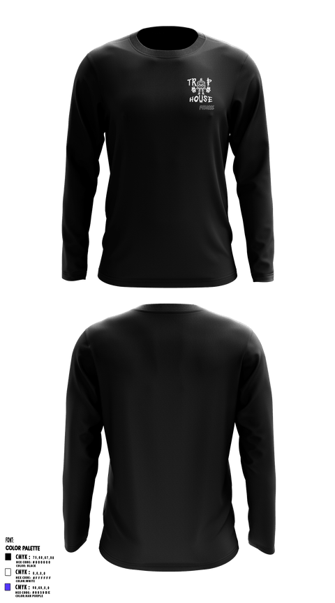 Long Sleeve Performance Shirt, Trap House Fitness, Spirit Store, Teamtime, Team time, sublimation, custom sports apparel, team uniforms, spirit wear, spiritwear, sports uniforms, custom shirts, team store, custom team store, fundraiser sports, apparel fundraiser