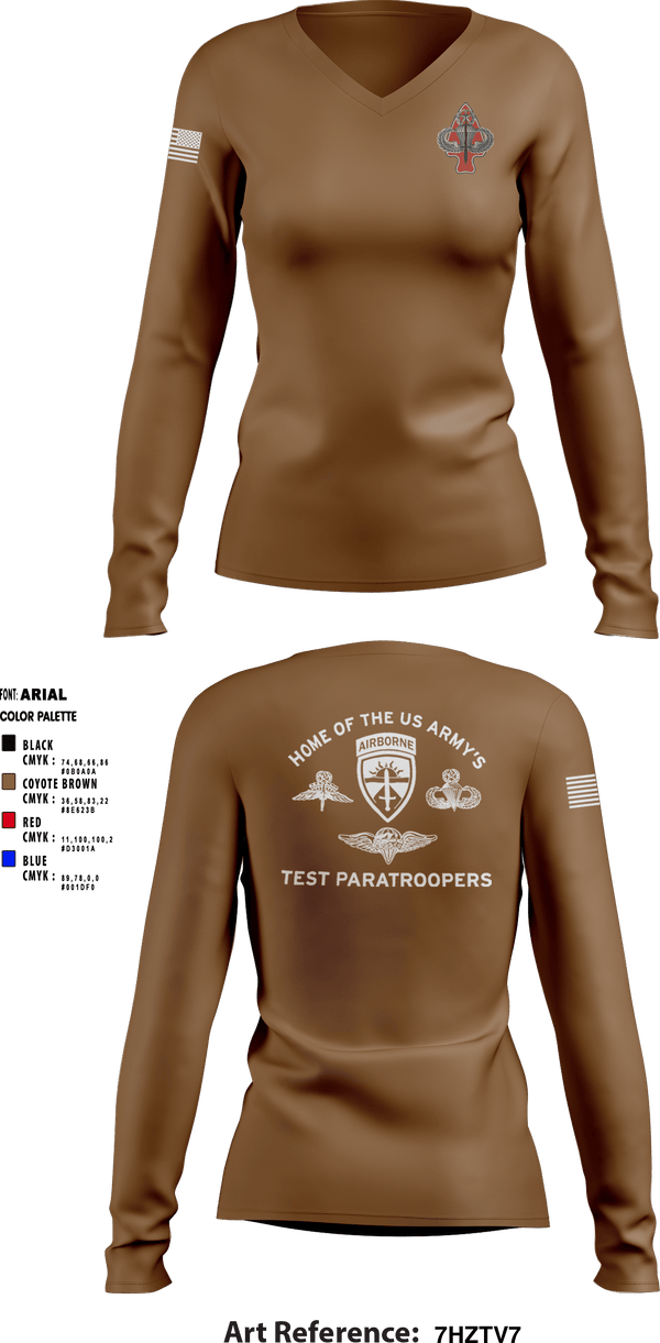 Women's Long Sleeve Vneck Shirt, , Army, Teamtime, Team time, sublimation, custom sports apparel, team uniforms, spirit wear, spiritwear, sports uniforms, custom shirts, team store, custom team store, fundraiser sports, apparel fundraiser