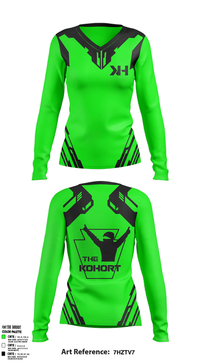 The Kohort 26796532 Women's Long Sleeve V-neck Shirt - 6