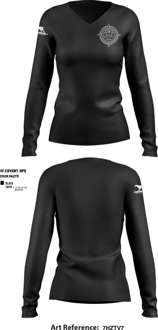 Women's Long Sleeve Vneck Shirt, Jaimie Cox Foundation, , Teamtime, Team time, sublimation, custom sports apparel, team uniforms, spirit wear, spiritwear, sports uniforms, custom shirts, team store, custom team store, fundraiser sports, apparel fundraiser